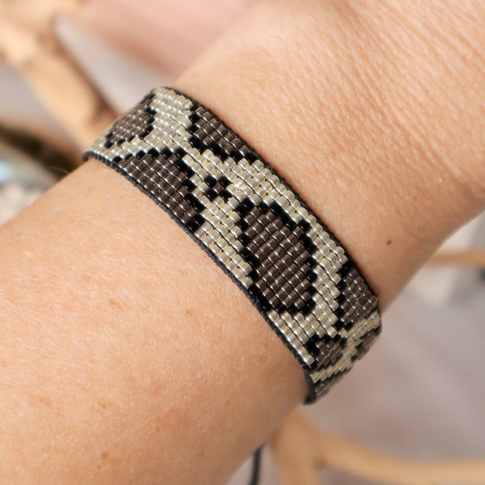 Leopard Print Beaded Bracelet